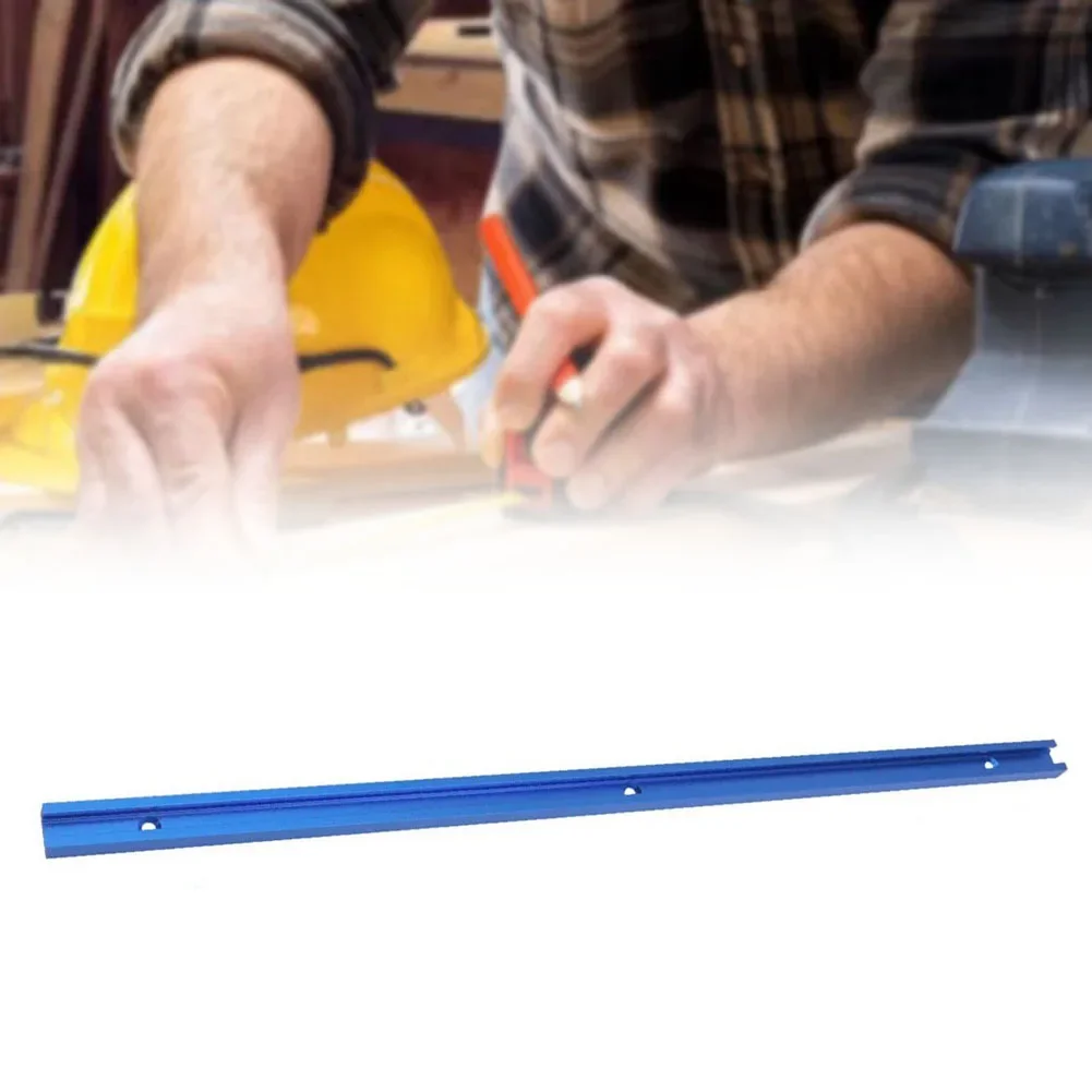 1pc T-Slot Track 500mm Blue Double-Cut T-Track T-Slot Miter Track Aluminum Alloy For Router Table Power Tools Accessories
