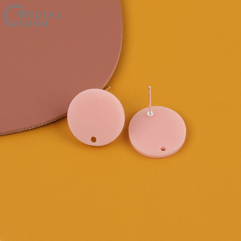 Cordial Design 100Pcs 16*16MM Jewelry Accessories/Earrings Stud/Multicolor/Hand Made/Round Shape/Jewelry Findings & Components - cordial