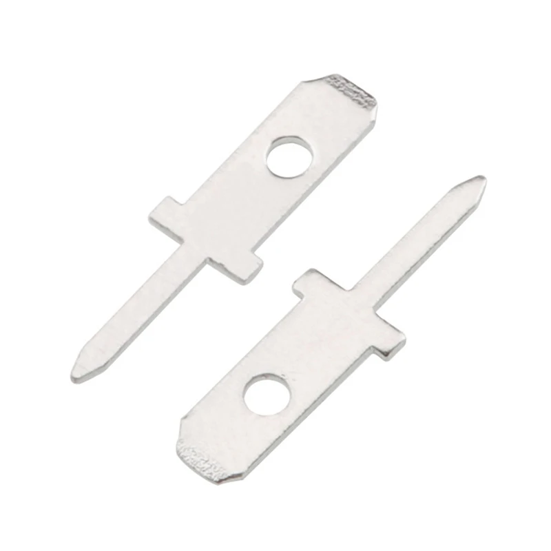 【Trusted】 50pcs 2.8 Inserts Plug Spring Terminal Solder Lug Thickness 2.8*0.8mm One Legs , Welding Sheet.