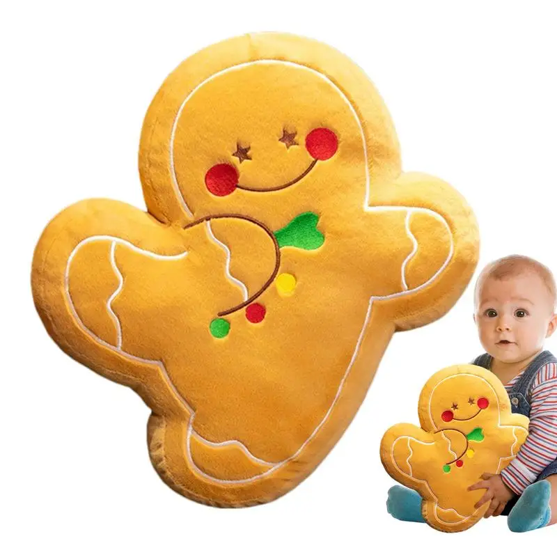 Gingerbread Man Doll Soft Stuffed Gingerbread Plush Toy pillow Cute Gingy Biscuits Man Cushion Reindeer Home Decor Children Toys