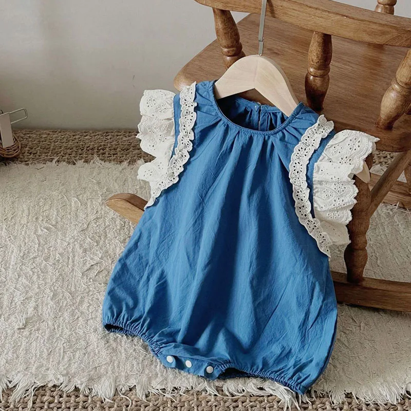 Cute Baby Girls Lace Bodysuit Summer Clothing