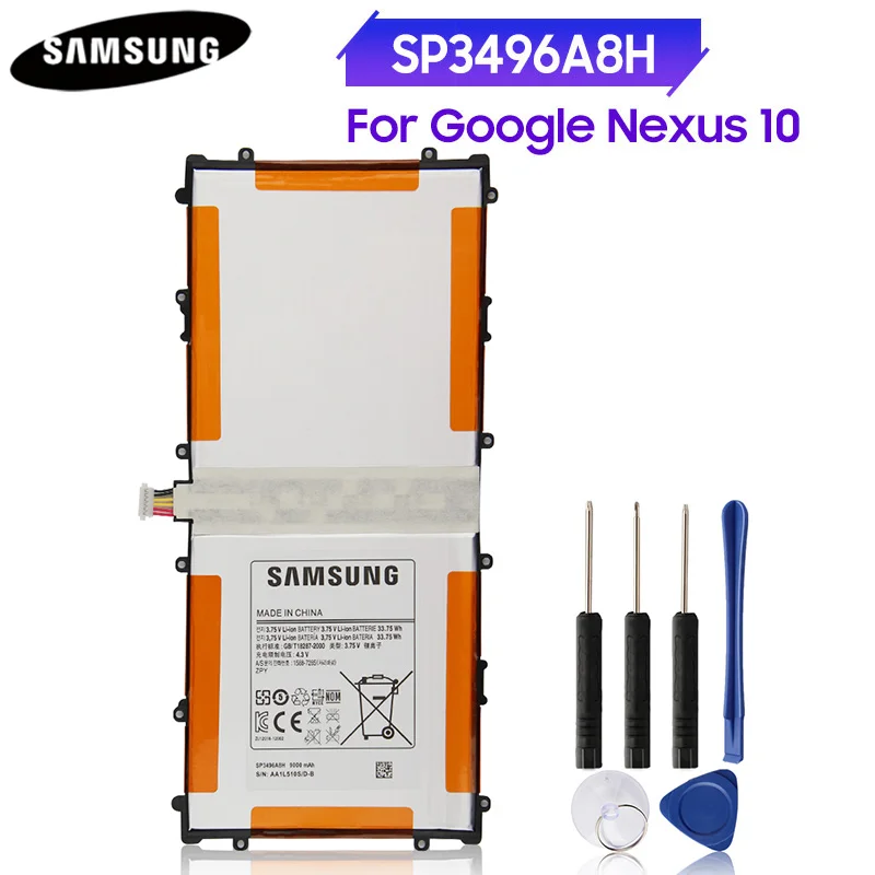 Original Tablet Battery Sp3496a8h(1s2p) For Samsung Google Nexus 10 Gtp8110 Sp3496a8h Ha32arb