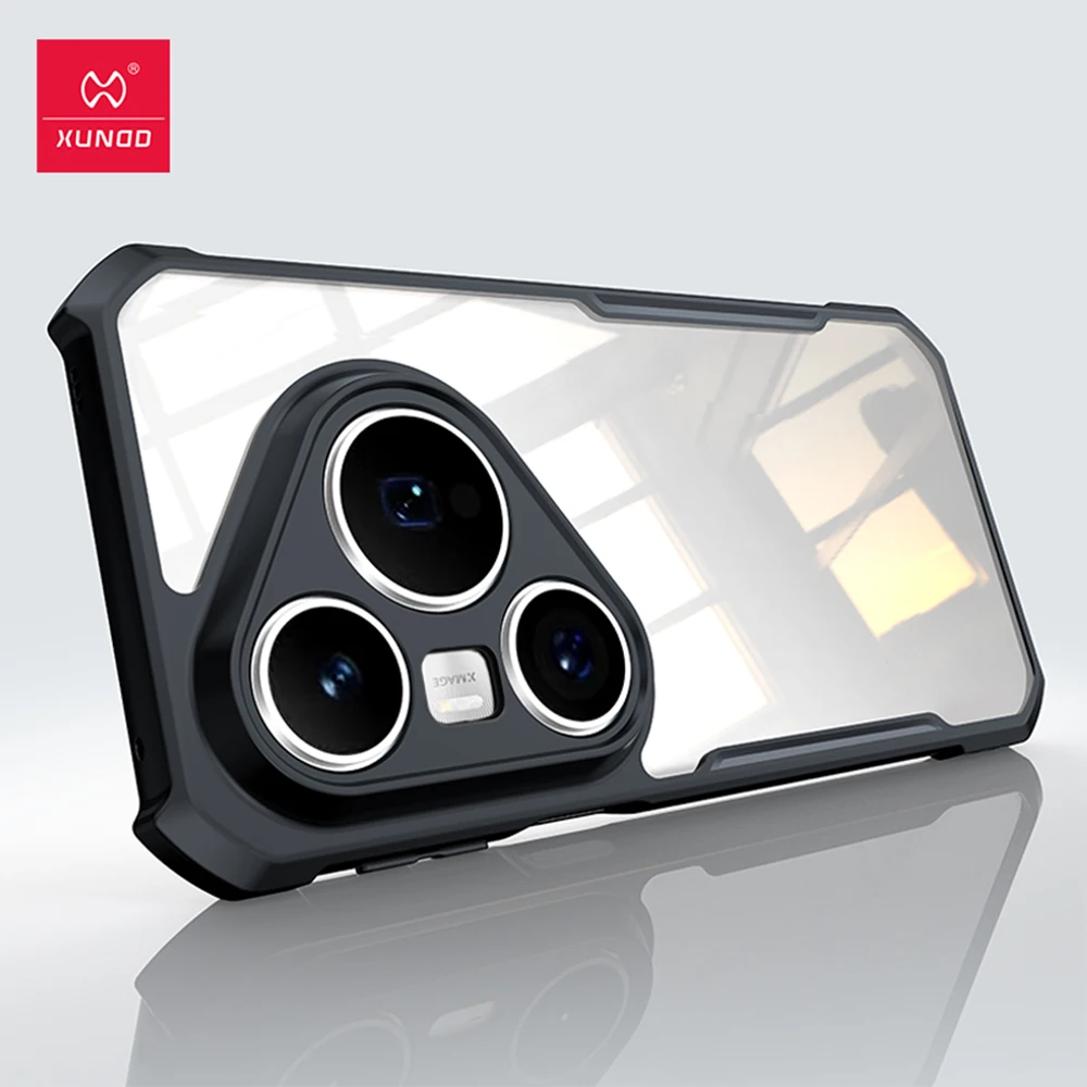 Xundd Shockproof Airbag Phone Case with Camera Protection and Clear Acrylic+TPU Shell