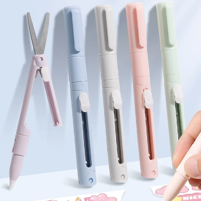 Coltello da Incisione 2 in 1 Mini, Penna Tagliacarte Portatile, Sicuro, in Ceramica, Coltello Multiuso per Cancelleria Scolastica e Forniture per Ufficio