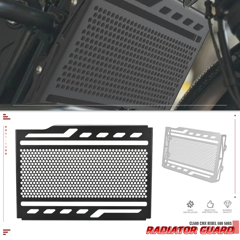 

2024 Motorcycle Parts Radiator Grille Guard Cover For Honda CMX Rebel 500 (S) 2017 2018 2019 2020 2021 2022 2023 CL500 CL 500