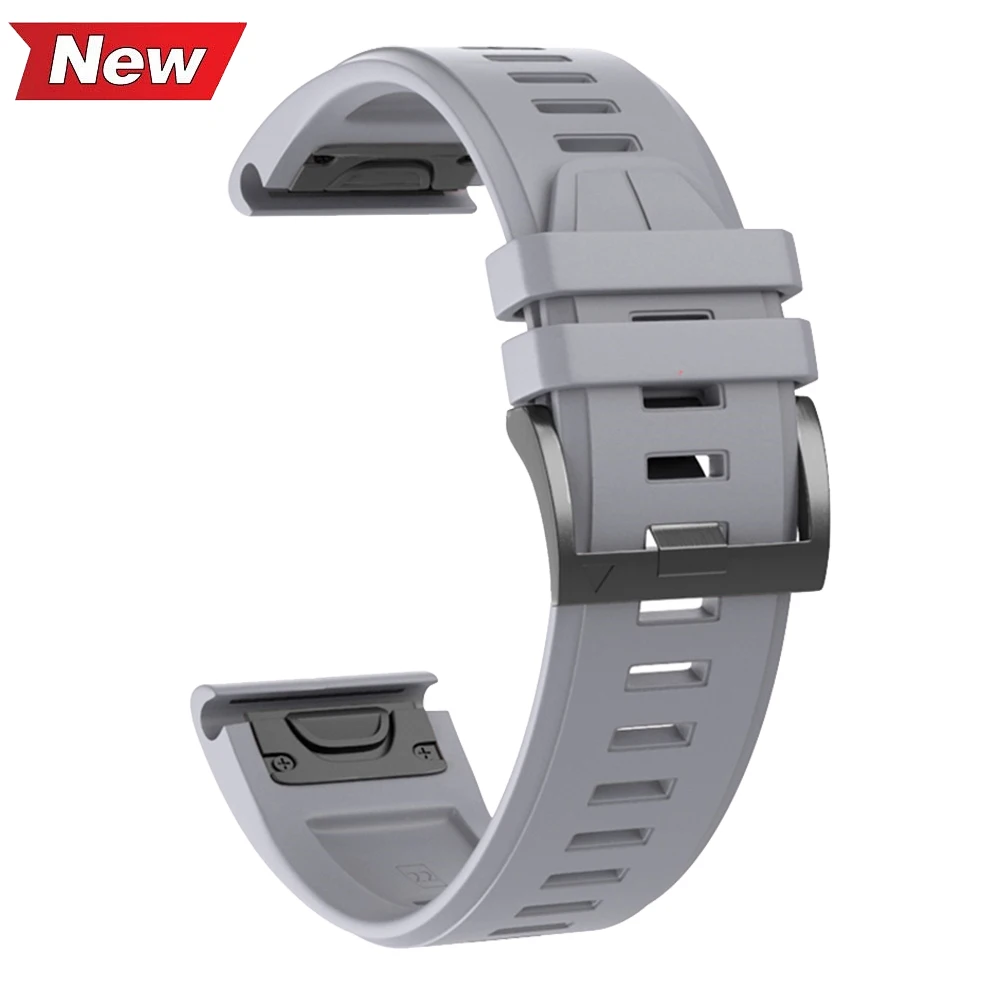 Quick Release Leather and Silicone Hybrid Watch Band (22mm/26mm)