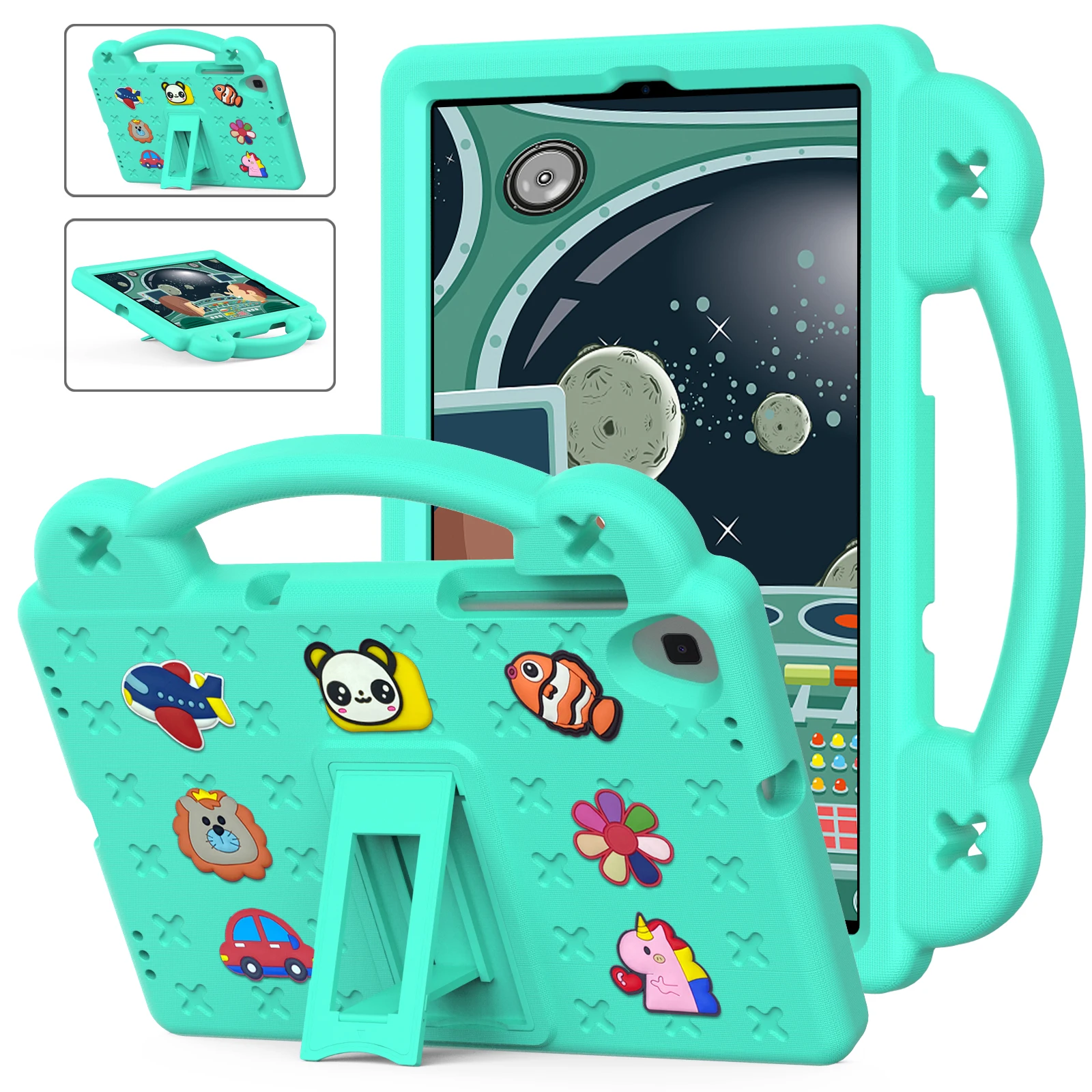 para samsung galaxy tab um caso crianças tablet eva espuma suporte capa para taba polegada