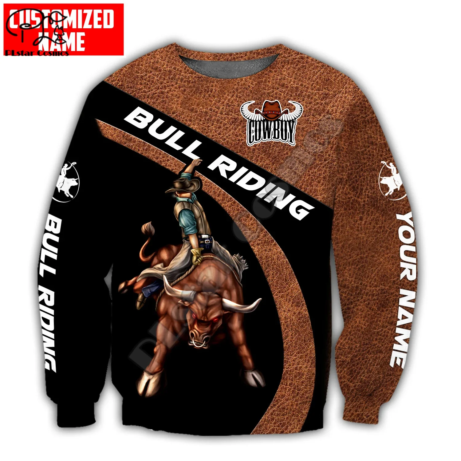 NewFashion Cosplay Bull Riding Cowboy Rodeo Vintage Sports Tattoo Tracksuit 3DPrint Streetwear Casual Harajuku Jacket Hoodies X1