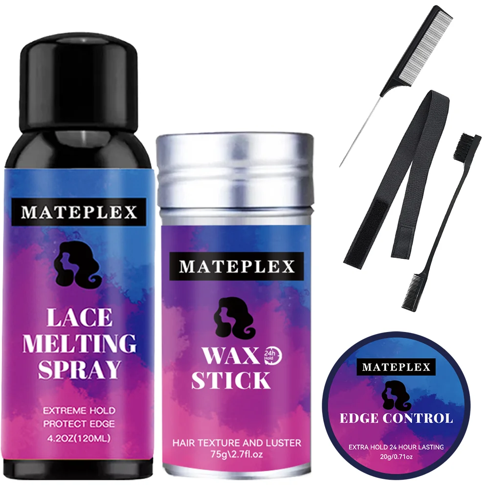 

Front Lace Wig Glue Strong Hold Lace Melting Spray Fast Drying Wax Stick for Wig Edge Control Gel Broken Hair Finishing