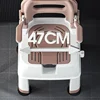 Non-Slip Bathing Stool, Emergency Shower Seat, Mobile Toilet with Backrest, Disabled Bath Aid for Elderly, Bathing Assist 4