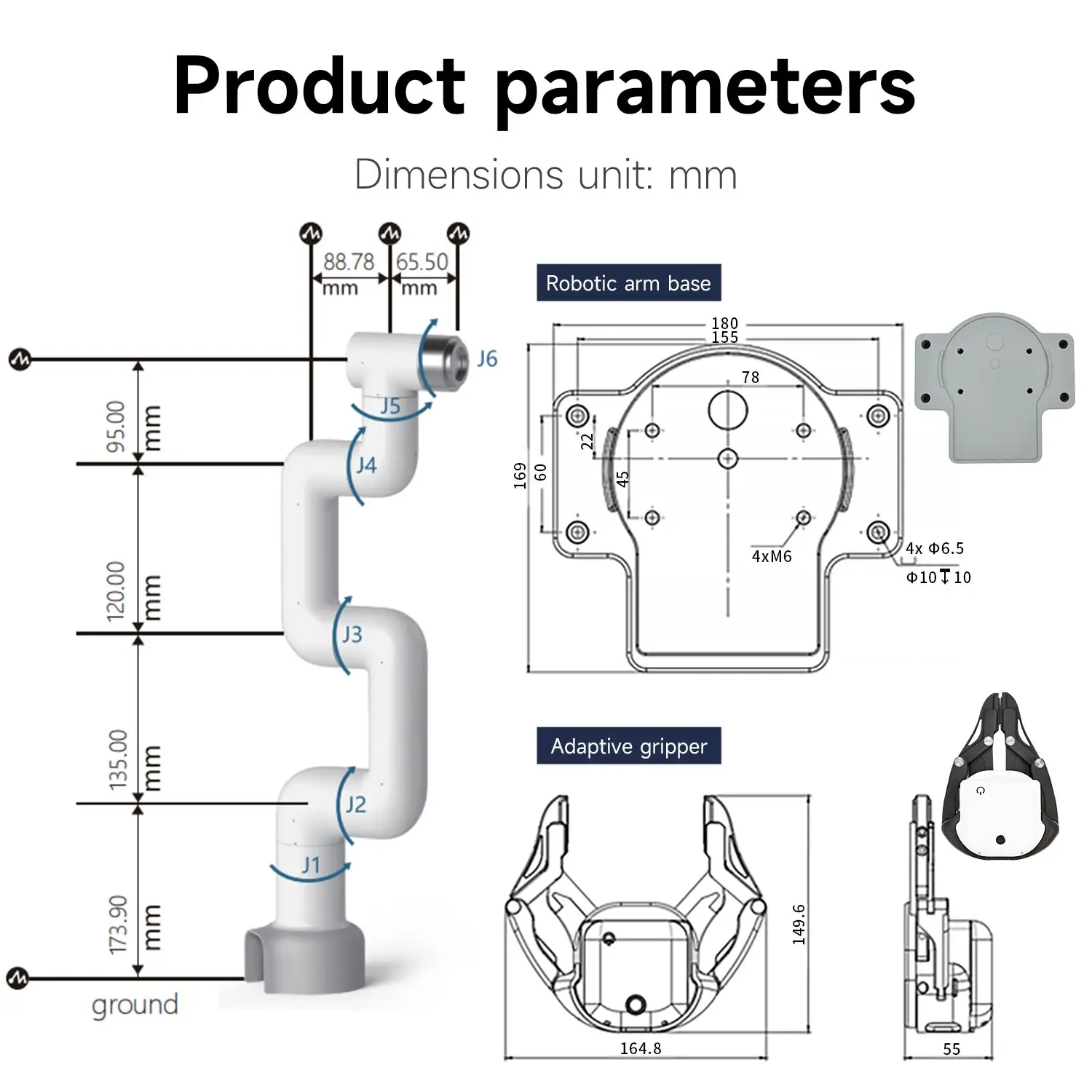myCobot 320 M5 Robotic Arm 7DOF Collaborative Robot 1KG Load Support APP Control ROS2 Simulation Python C JavaScript Programming
