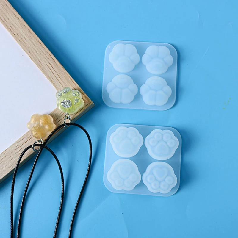 

Y51E DIY Ремесла Форма для ювелирных изделий для кошачьей лапы Кулон Брелок Литья Смола Форма DIY Ожерелье Плесень Домашние для