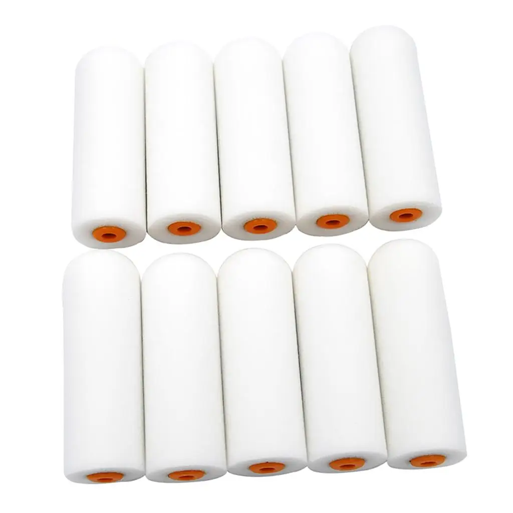 내구성 있는 폼 페인트 롤러 슬리브 세트 미니 브러시 헤드 화이트 스펀지 페인팅 도구 (워크샵 시트 페인팅 아트용)