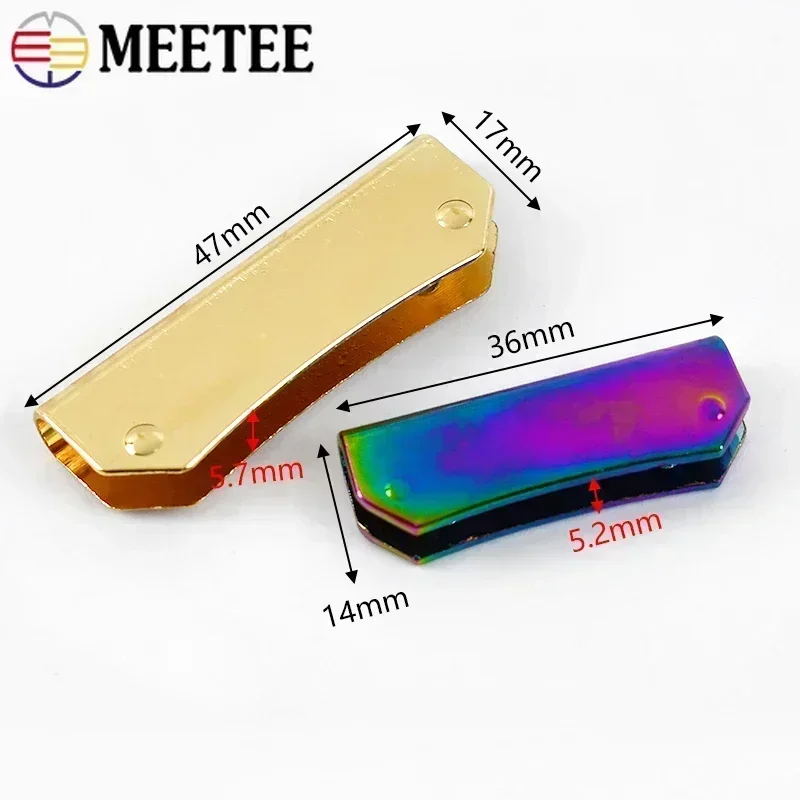 Meetee 가방 가장자리 클립 밴딩 금속 버클 핸드백 모서리 보호 걸쇠 하드웨어 장식 액세서리, 4, 10, 20 개, 35, 47mm