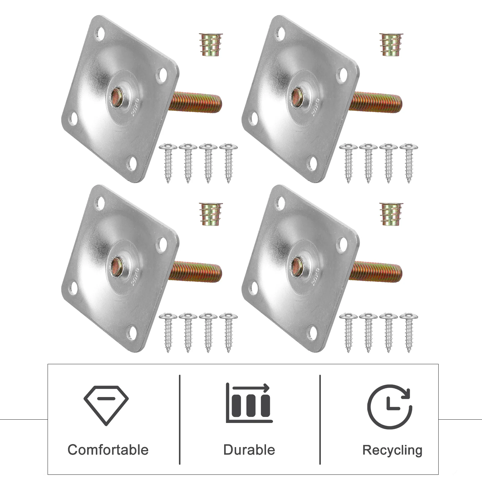 Рисунок 3 - Крепежные пластины на ножки с болтами-вешалками