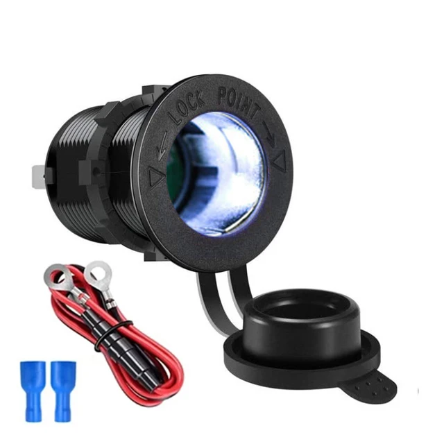 Universal Waterproof 24V Power Socket for Vehicles and Outdoor Use