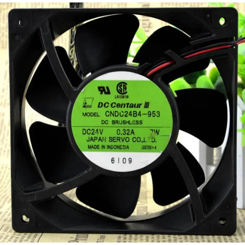 

New Fan For SERVO CNDC24B4-953 24V 0.32A 7W Silent Frequency Converter Fan 12038 120*120*38MM