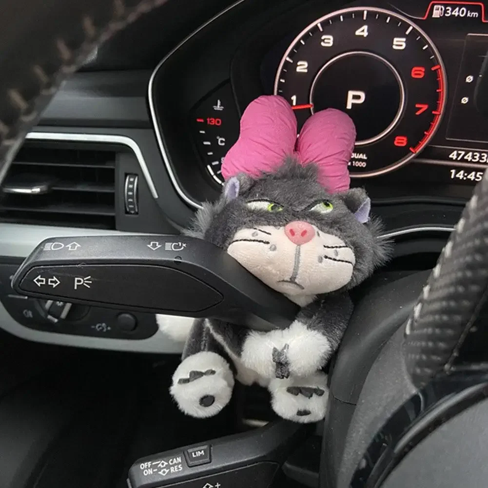 귀여운 고양이 플러시 인형 자동차 앞 유리 와이퍼 장식 홈 데스크 장식품 창조적 인 선물 홈 장식 액세서리