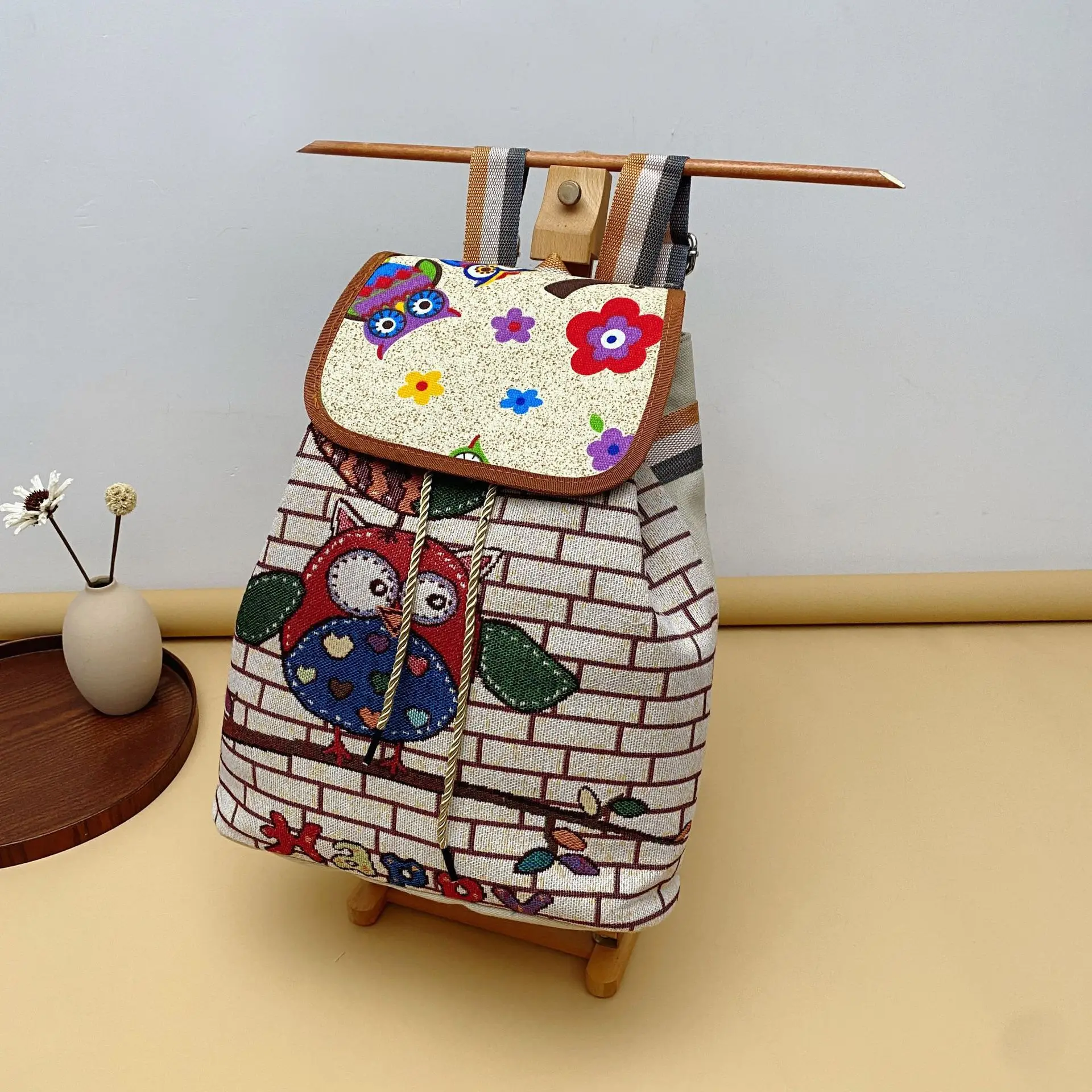 

Школьный рюкзак JBTP, модные холщовые ранцы с милыми животными, совой, Мультяшные рюкзаки, повседневные сумки для студентов, мини-рюкзак унисекс