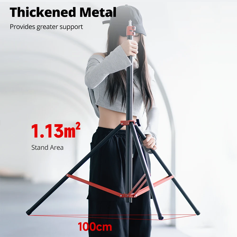 Ambitful GM280 2.8m Light Stand Built-in Air Cushioned Thickened Metal Max Load 10kg for flash AD600BM AD200 LED Light Softbox