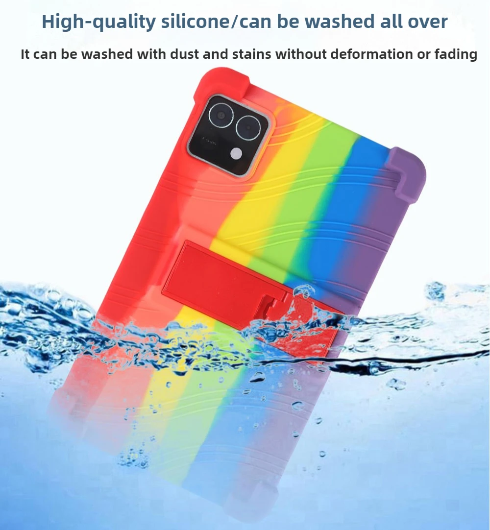8.7 Inch Tablet Shockproof Silicone Protective Case with Multi-Angle Stand