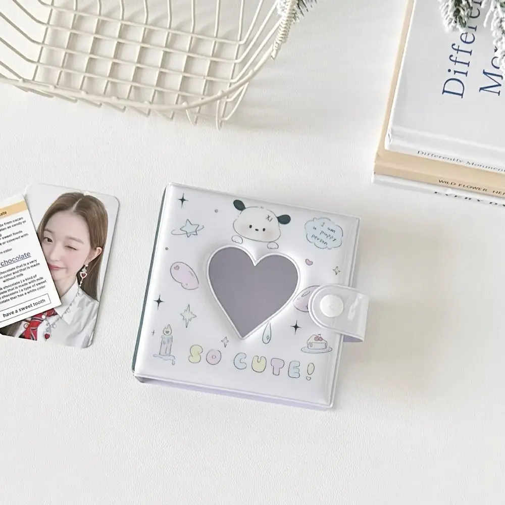 Cute Dog Cat 3-holes Binder Photo Cards Storage Book Small Idol Card Photo Album Collect Book Photocards