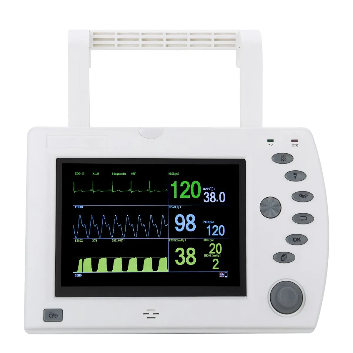 

7 Inch Multi Parameters Veterinary Monitors CO2 &SPO2 &ECG &TEMP