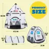 Joyfy Rocket Ship Play Tents Set Pop up Play house with Tunnel 3-Piece Play Tent for Kids Pretend Play Birthday Gift