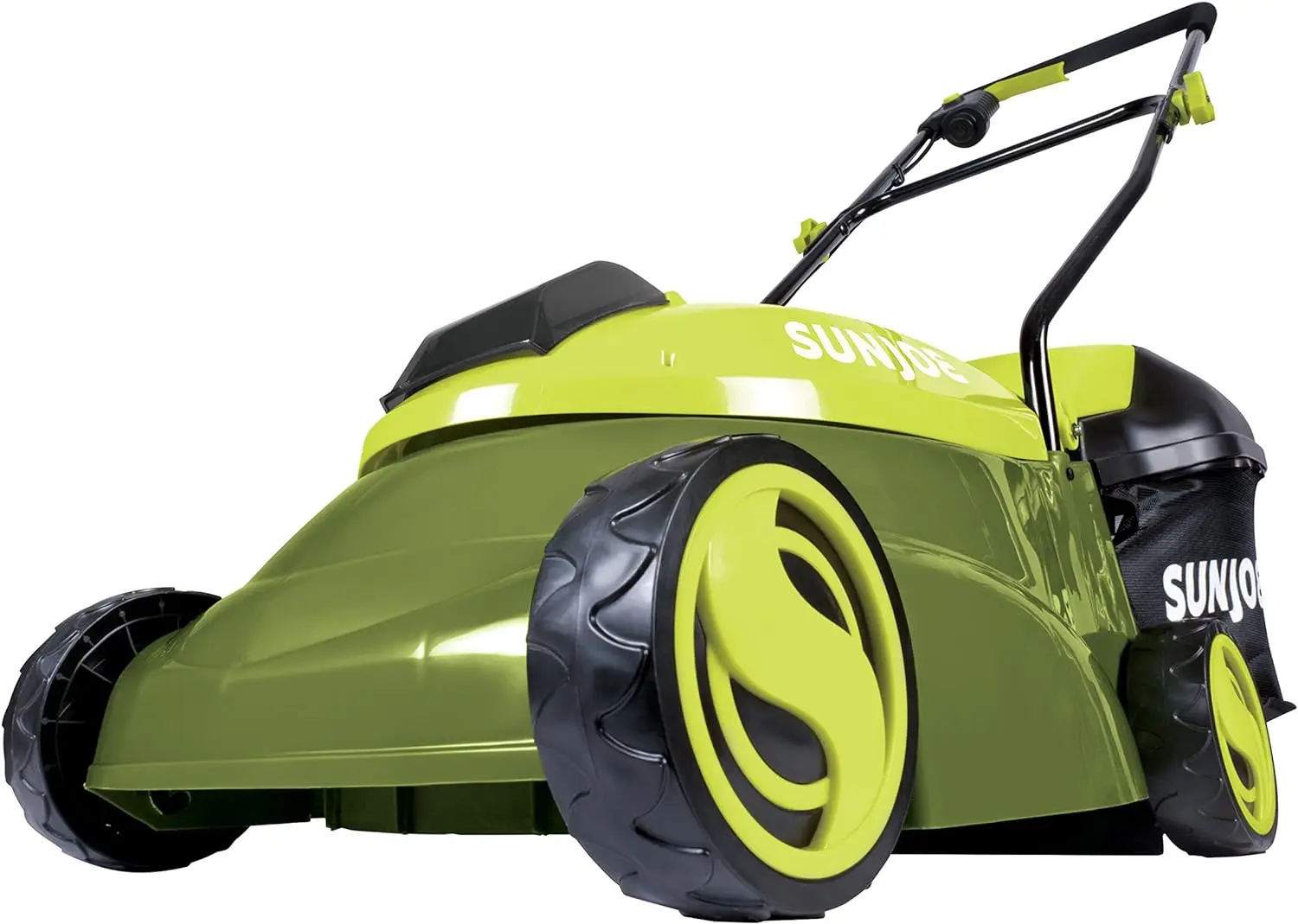 

MJ401C-XR 14-Inch 28-Volt 5-Amp Cordless Lawn Mower w/Brushless Motor, 10.6-Gallon Detachable Collection Bag, Lightweight, Green