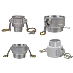 Fashionaluminum Camlock – raccords de verrouillage de came Type B, raccord de tuyau à rainure de came, adaptateur mâle femelle, filetage NPT 