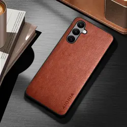 Classical Premium PU Leather Durable Phone Case Cover for A35 (Brown)