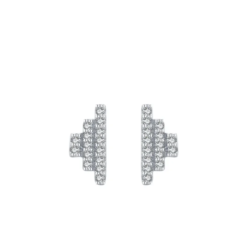 

SE25 Classic Simple Shiny Zircon Earrings Gold Plating Crystal Stud Earrings Women Fine Jewelry Gift