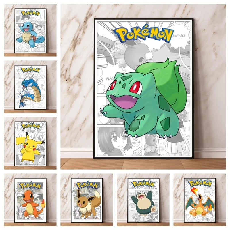 

Canvas Artwork Painting Pokemon Squirtle Christmas Gifts Modern Home Decoration Paintings Living Room Children's Bedroom Decor