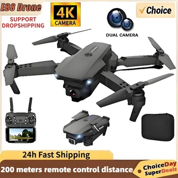 E88 Pro RC Drone | 4K Wide-Angle HD Camera, WiFi FPV, Height Hold, Foldable Quadcopter with Obstacle Avoidance – Kids & Beginners 1