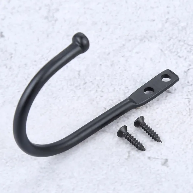 1/2 -Sets Fekete Horog Fal/Ajtó Fogas Fém Vintage Konyha Fürdőszoba Kabát/Törülköző/Kulccsal/Kalap/Ruhákkal, Csavar 79*53 Mm -Es Dekoráció Egyszerű Stílus - Image 4
