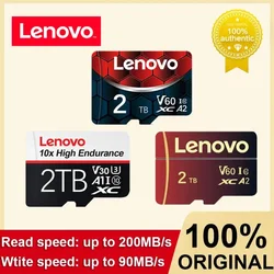 Lenovo 2TB Memory Card V60 4K Micro TF SD Card Waterproof SD Card 1TB 512GB 256GB 128GB For Phone Computer Camera Dropshipping