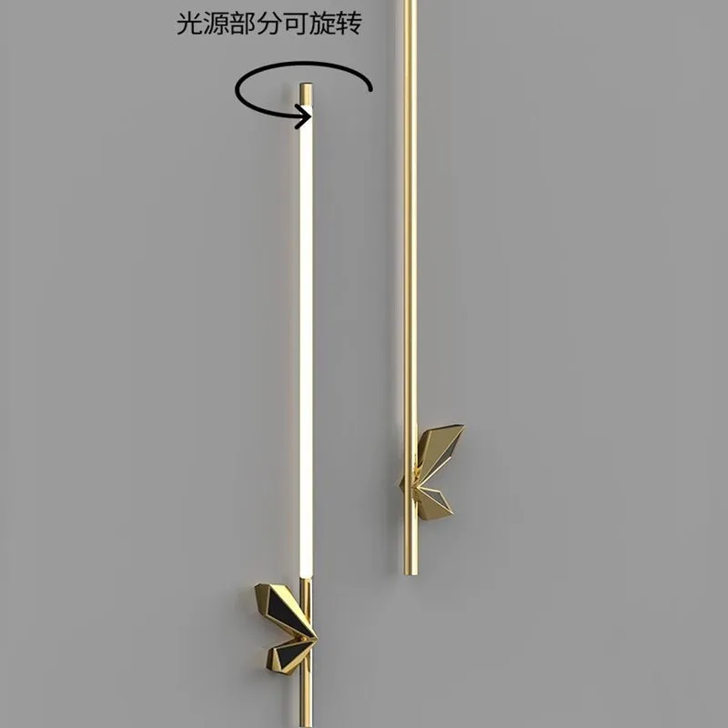 

Скандинавская медная прикроватная настенная лампа, простой светильник для гостиной, балкона, роскошный настенный светильник