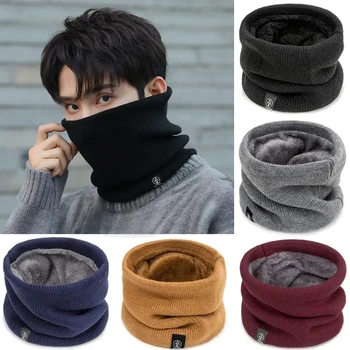 Soft Knitted Neck Gaiter Sports Scarf Women Men Face Cover Winter Skating Running Hiking Scarves Thick Cold-proof Collar 1
