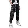 2022 Techwear Style Multi Pockets Cargo Pants Man Vintage Punk Hip Hop Pants Ribbon Casual Joggers Streetwear 6