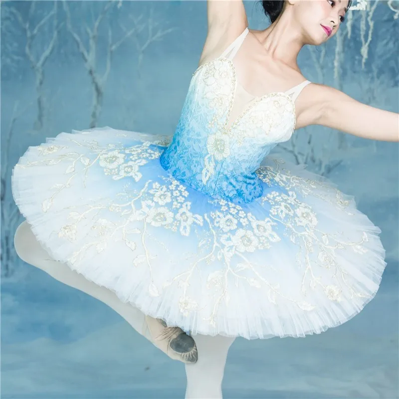 

Высококачественная окрашенная балетная танцевальная одежда с эффектом омбре для девочек, профессиональная пачка