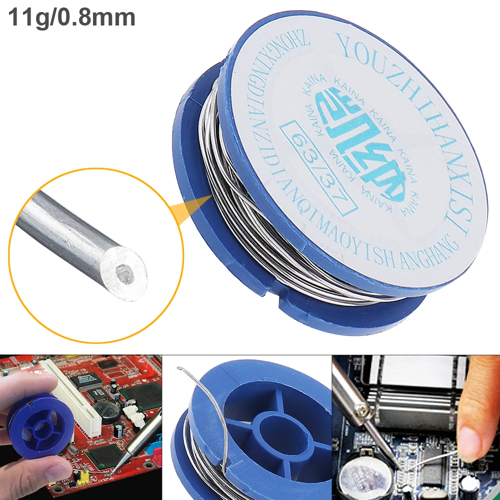 Soldering Wire 63/37 10g / 11g 0.8mm Mini Wire Solder Wire Tin with 2% Flux and Rosin for Electric Soldering Iron soldering wire