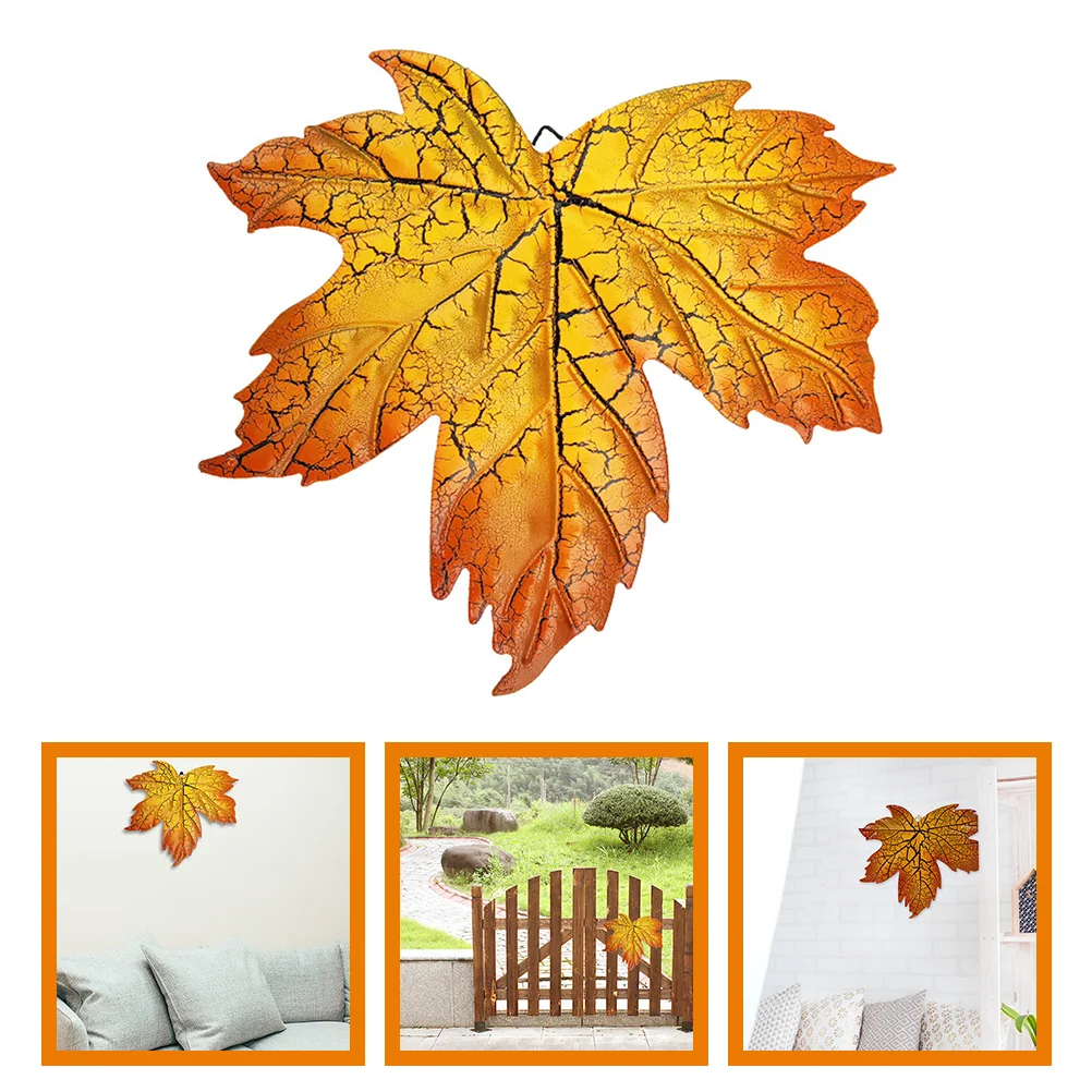 

Maple Leaf Ornaments Wall Pendants Indoor Crafts Garden Adornments Decor Home Metal Decorations Outdoor Iron Leaves