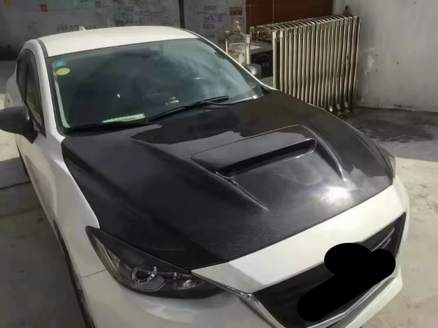 송진 탄소 섬유 엔진 후드 엔진 커버 어셈블리, Mazda3 Axela 개조 자동차 액세서리