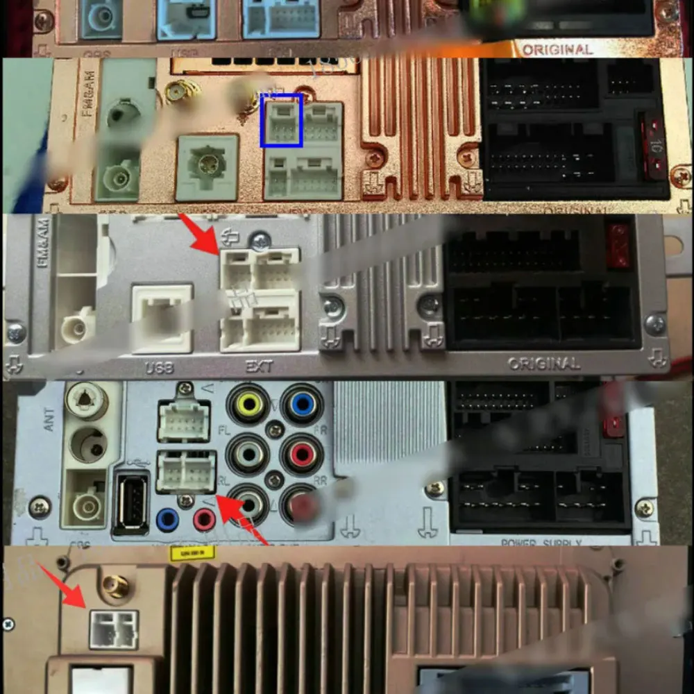 자동차 DVD 라디오 RCA 카메라 비디오 입력 케이블 어댑터 와이어 커넥터, Flyaudio G6S G7 G8 G9 6600 7600 안드로이드 내비게이션, 6 핀