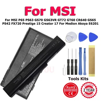 A32-A15 BTY-L76 BTY-L77 BTY-M6D Battery For MSI A6400 GS70 GT72 GT60 GF63 GS65 PS42 GE70 CR640 2OD 2QD GT70 WF75 GS75 8RB FX720