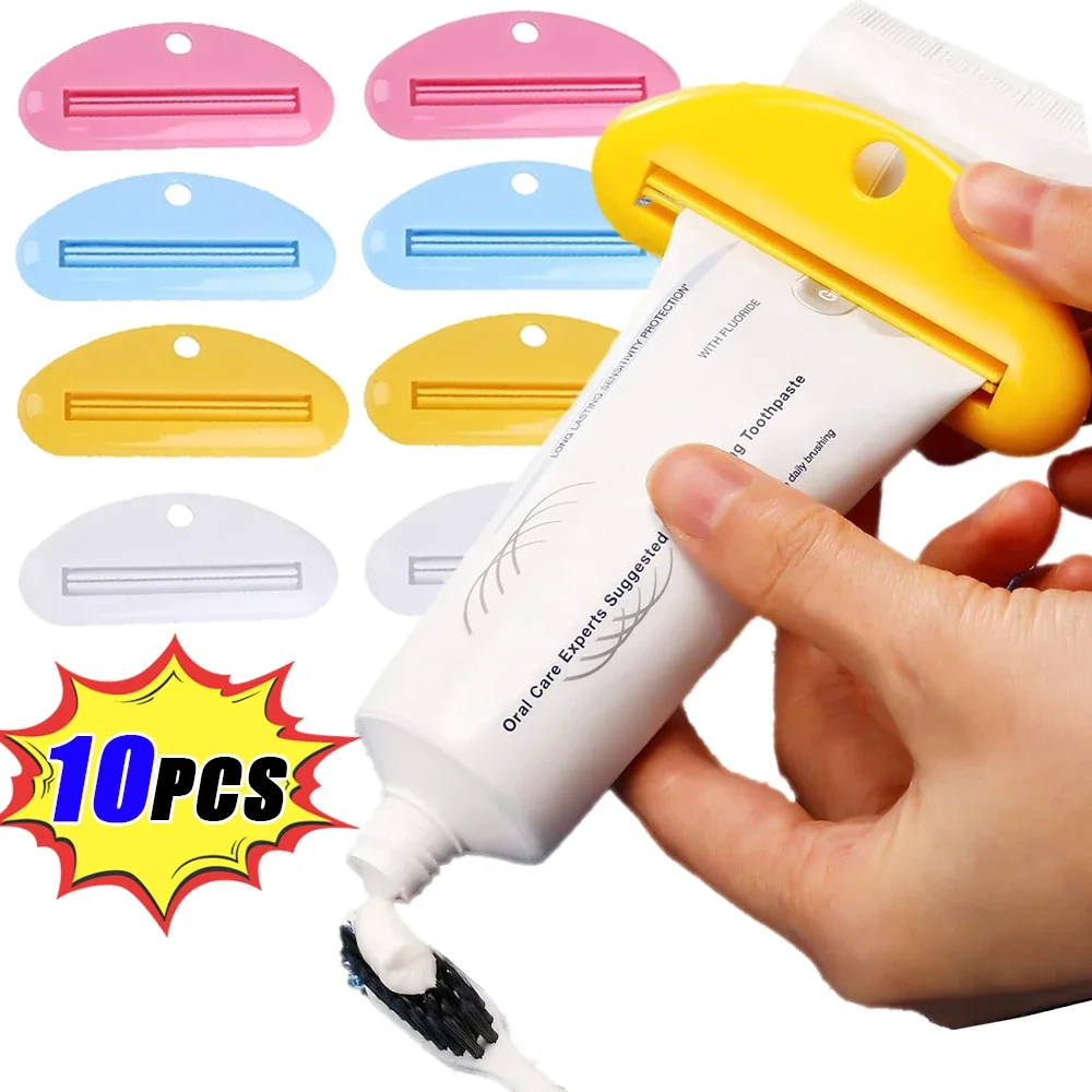 

10/1Pcs Toothpaste Dispenser Squeezer Plastic Toothpaste Rollers Clips Multi-Purpose Facial Cleanser Squeezer Bathroom Supplies