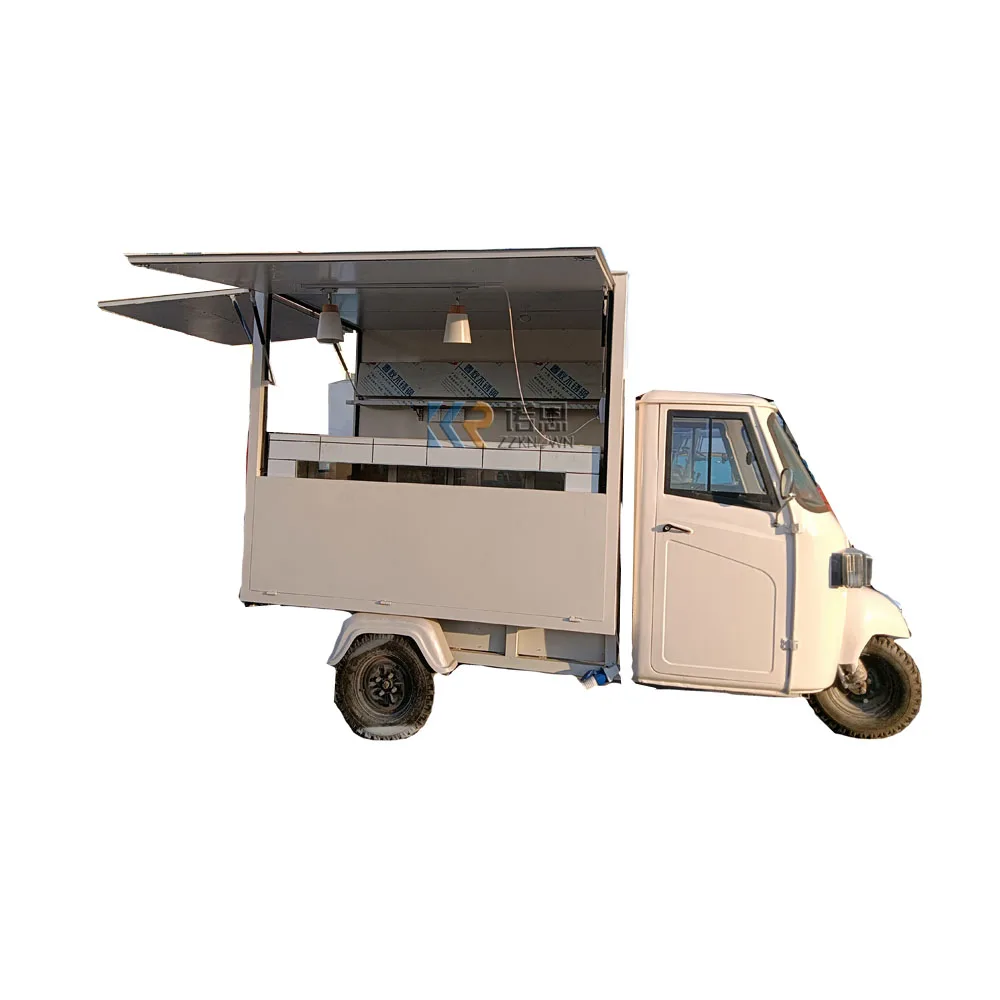 Vendita Calda Elettrico Tuk Tuk Triciclo Mobile Carrello Per Alimenti In Legno Piaggio Ape Coffee Truck Van