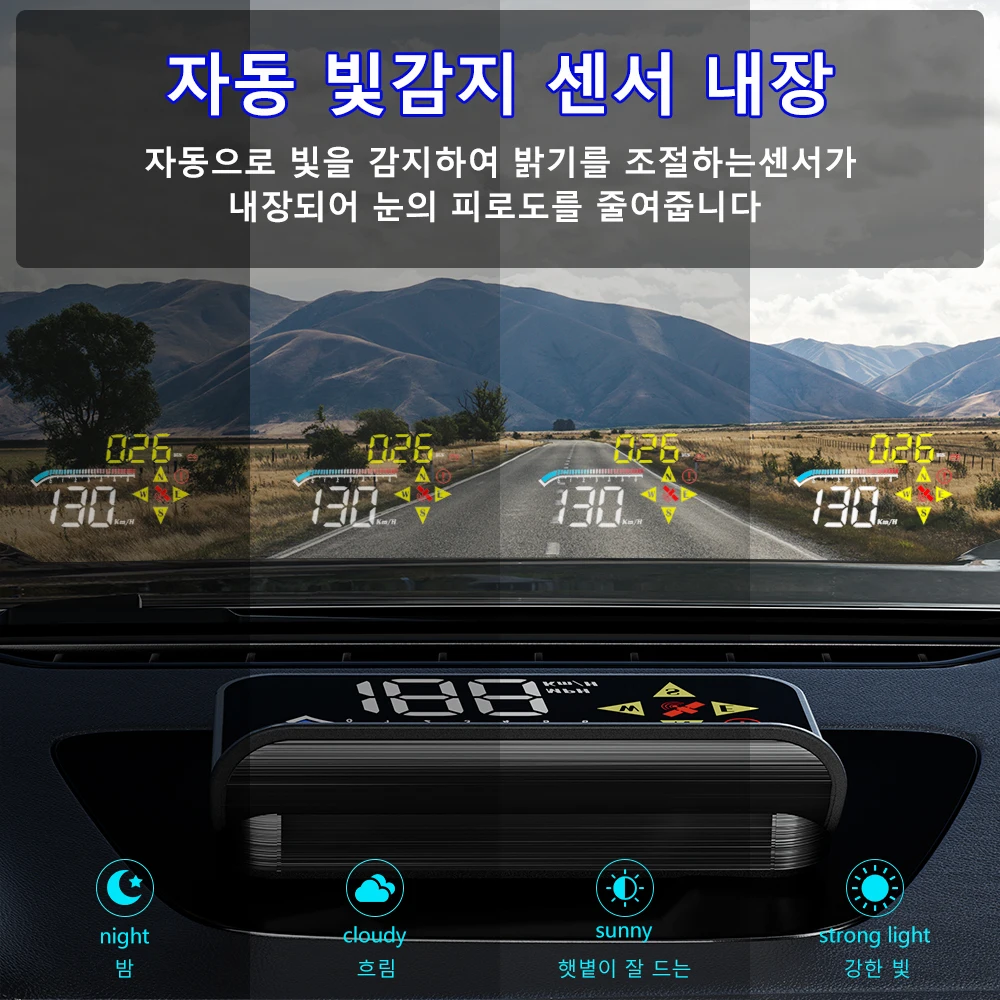 Geyiren GPS  ÷ ڵ HUD  ӵ ,  ӵ,  ˸, M17 OBD2, KMH MPH RPM