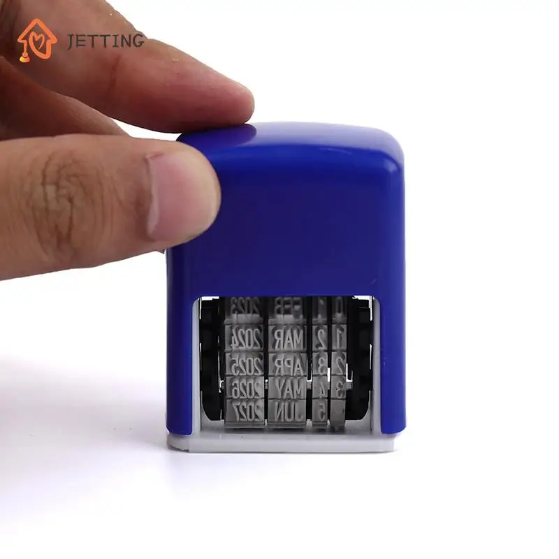 셀프 잉킹 날짜 스탬프, 사각형 다색 영어 씰, DIY 스크랩북 라벨, 문구류 학교 사무용품, 1 개