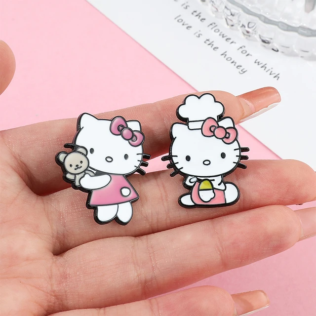 Sanrio Hello Kitty Cute Kit Cat Lapel Pins for Backpacks Brooches for Women  Enamel Pin Fashion Jewelry Accessories Birthday Gift - AliExpress